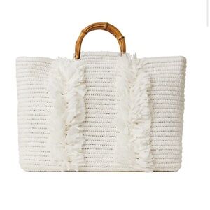 White beach tote by Beyond the Beach